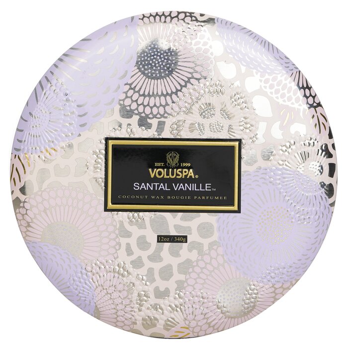 Voluspa 3 Wick Decorative Tin Candle - Santal Vanille 340g
