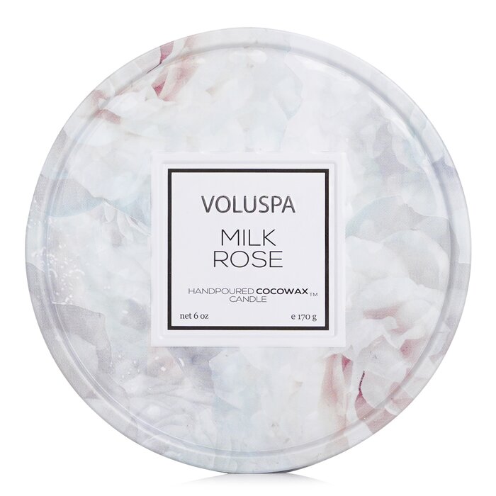 Voluspa 2 Wick Tin Candle - Milk Rose 170g