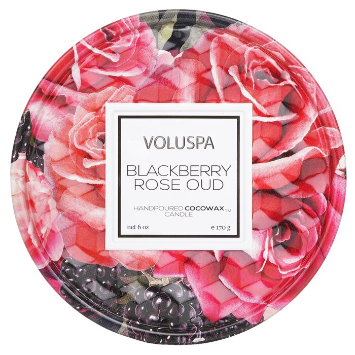 Voluspa 2 Wick Tin Candle - Blackberry Rose Oud 170g