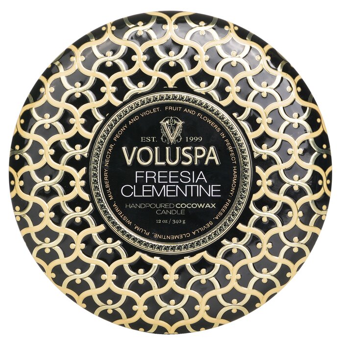 Voluspa 3 Wick Decorative Tin Candle - Freesia Clementine 340g