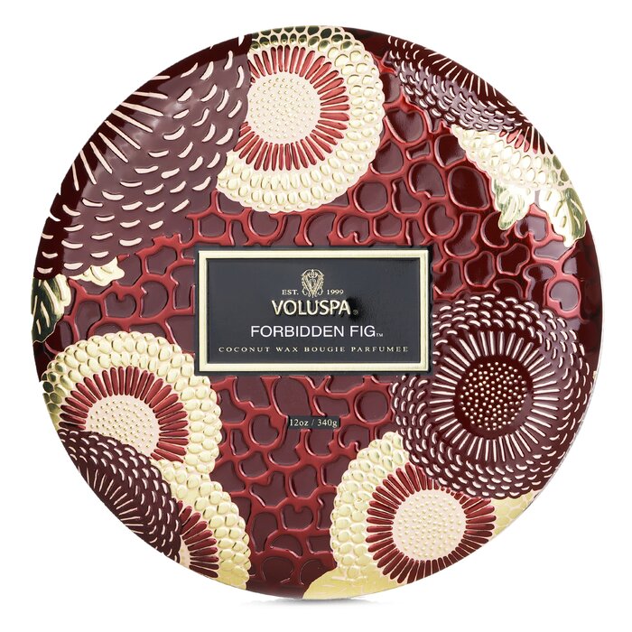 Voluspa 3 Wick Decorative Tin Candle - Forbidden Fig 340g