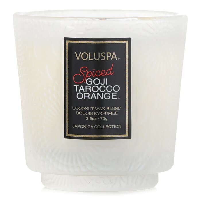 Voluspa Petite Pedestal Candle - Spiced Goji Tarocco Orange 72g