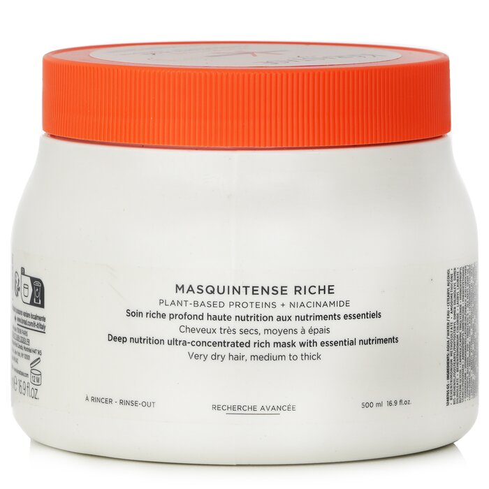 Kerastase Nutritive Masquintense Riche Deep Nutrition Ultra Concentrated Rich Mask With Essential Nutriments 500ml