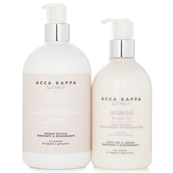 Acca Kappa Jasmine &amp; Water Lily Body Care Gift Set: Jasmine&amp;Water Lily Shower Gel 500ml + Jasmine&amp;Water Lily Body Lotion 300ml 2pcs