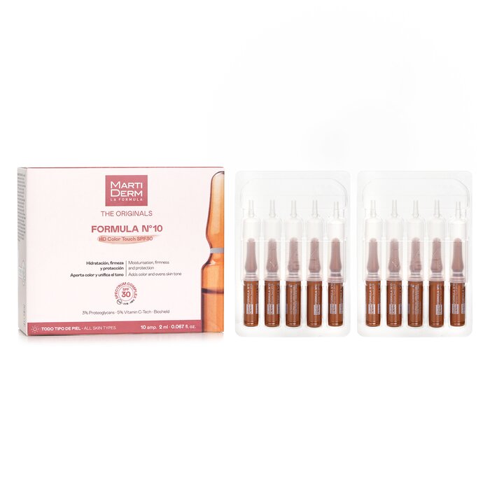 Martiderm The Originals Formula Nº10 Color Touch Ampoules SPF 30 10x 2ml