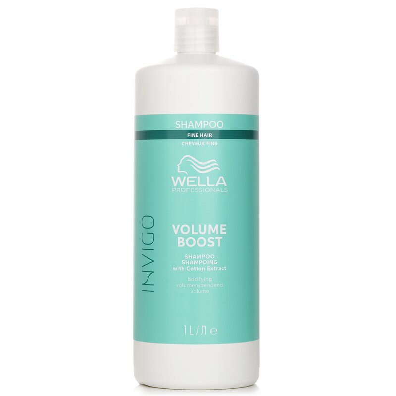 Wella Invigo Volume Boost Shampoo With Cotton Extract Fine Hair 1000ml