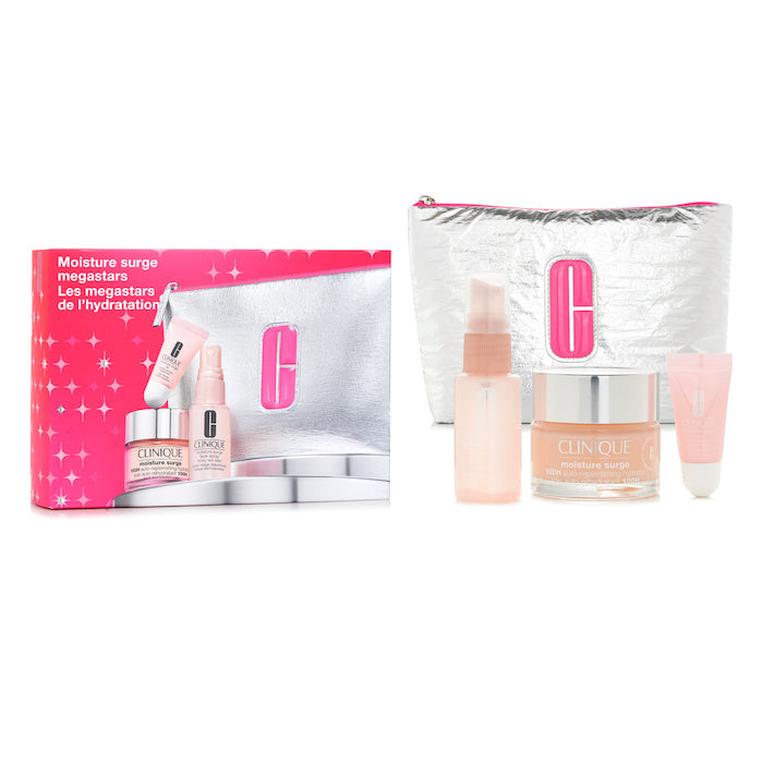 Clinique Moisture Surge Set: Moisture Surge 100H 50ml + Moisture Surge Face Spray 30ml + Moisture Surge Lip Treatment 7ml+Bag 87ml
