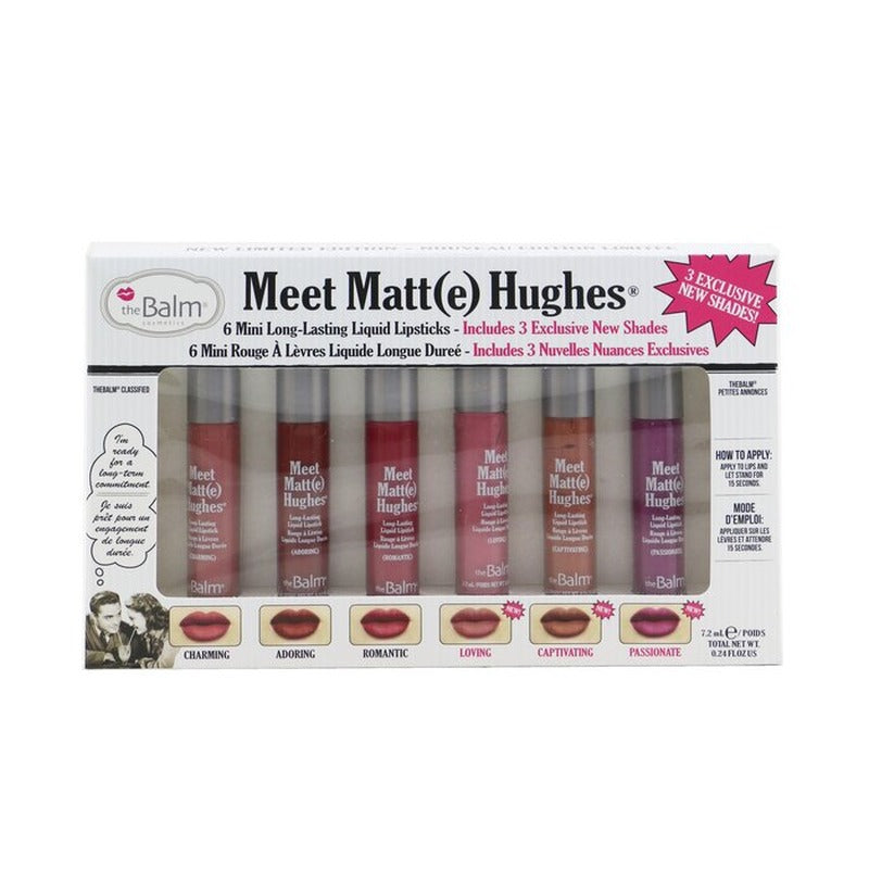 TheBalm Meet Matt(e) Hughes 6 Mini Long Lasting Liquid Lipsticks Kit - Vol. 3 6x1.2ml
