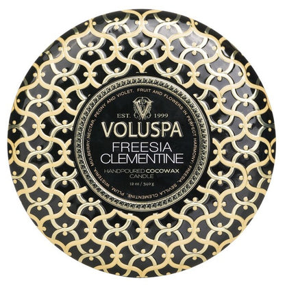 Voluspa 3 Wick Decorative Tin Candle - Freesia Clementine 340g
