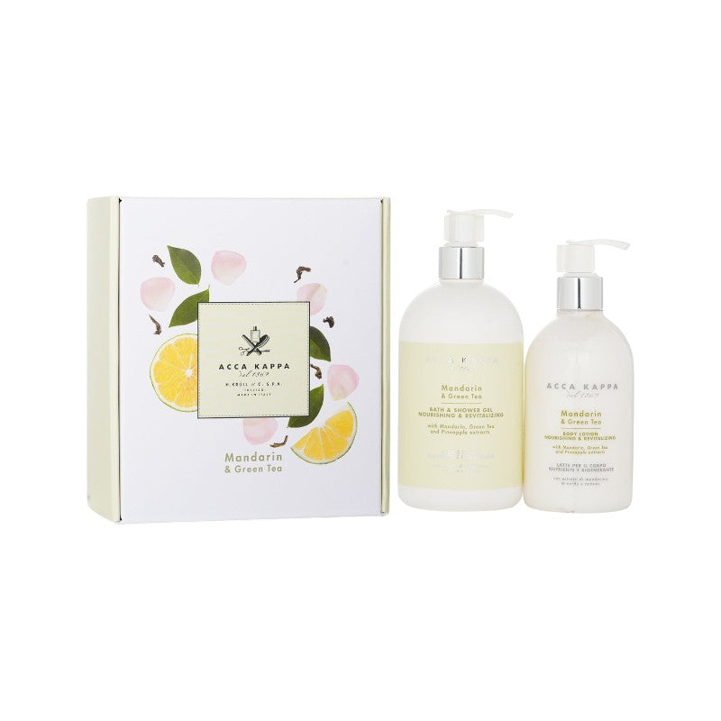 Acca Kappa Mandarin &amp; Green Tea Body Care Gift Set: Mandarin &amp; Green Tea Shower Gel 500ml + Mandarin &amp; Green TeaBody Lotion 300ml 028162 2pcs