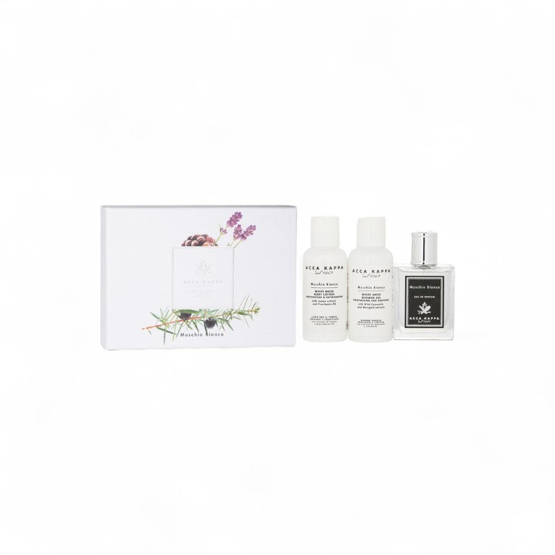 Acca Kappa White Moss Coffret : Eau De Parfum Spray 50ml/1.7oz + Bath &amp; Shower Gel 100ml/3.3oz + Body Lotion 100ml/3.3oz 028261 3pcs