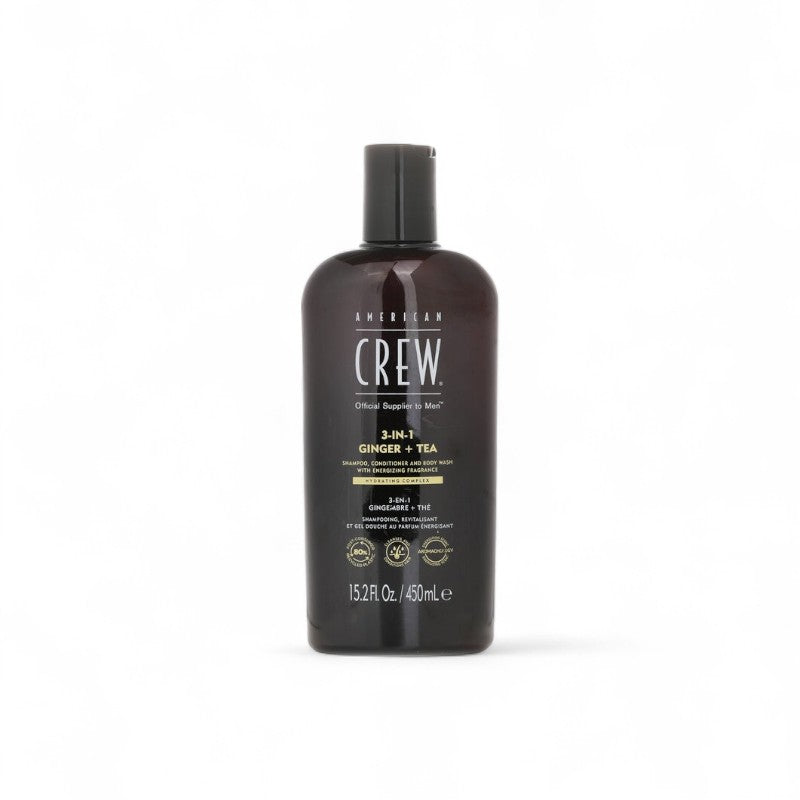 American Crew 3-in-1 Ginger + Tea Shampoo, Conditioner And Body Wash 003312 450ml/15.2oz
