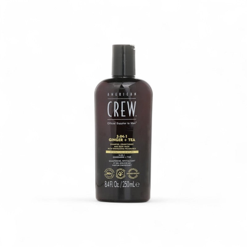 American Crew 3-in-1 Ginger + Tea Shampoo, Conditioner And Body Wash 003398 250ml/8.4oz