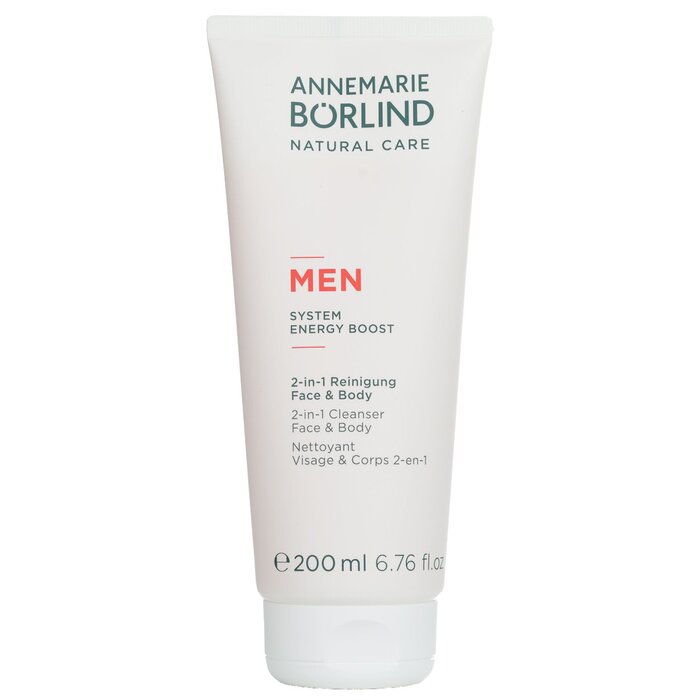 Annemarie Borlind Men System Energy Boost 2-in-1 Cleanser Face &amp; Body 225376 200ml/6.76oz