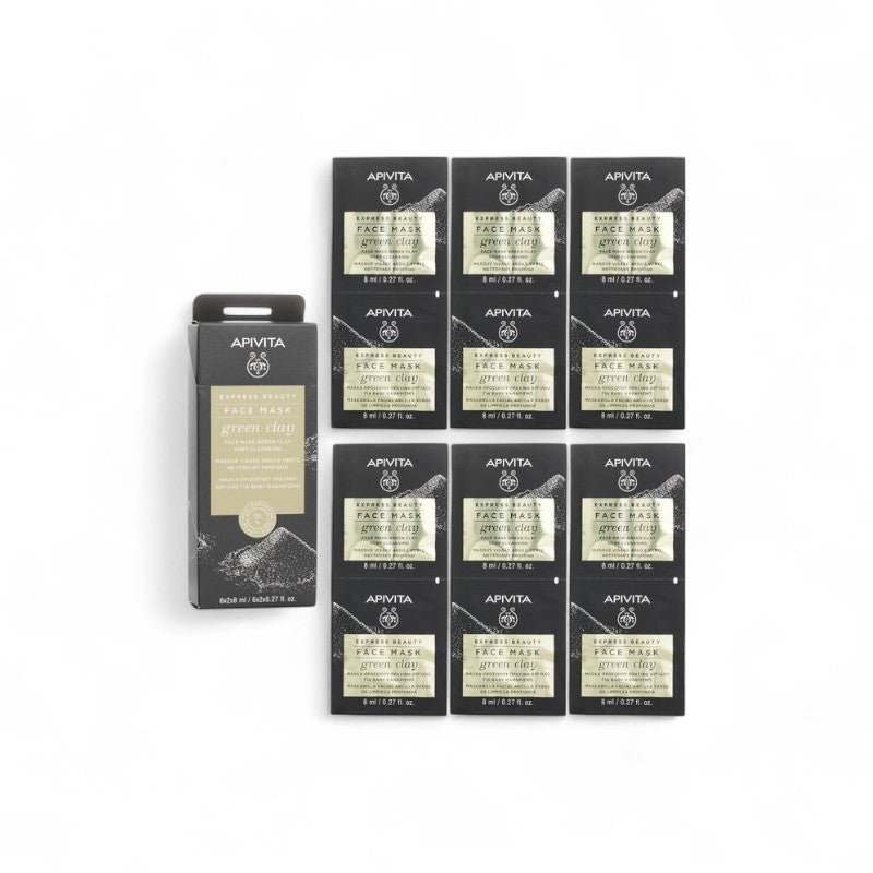 Apivita Express Beauty Face Mask with Green Clay (Deep Cleansing) 05838 6x(2x8ml)