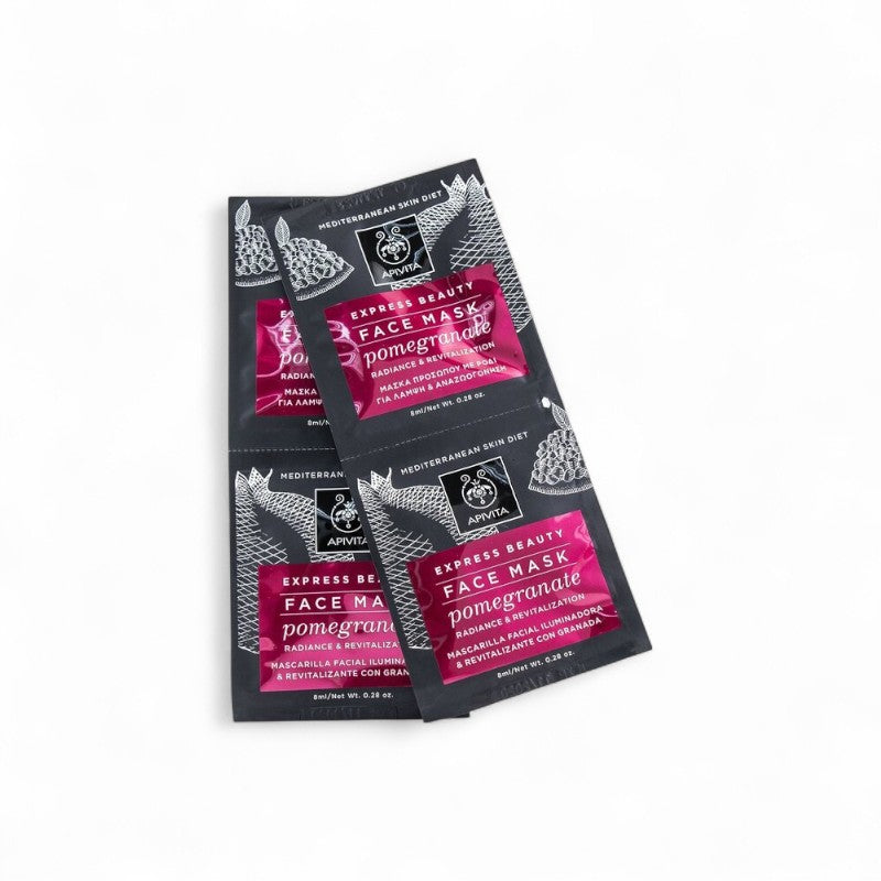 Apivita Express Beauty Face Mask with Pomegranate (Radiance &amp; Revitalization) 05844 6x(2x8ml)