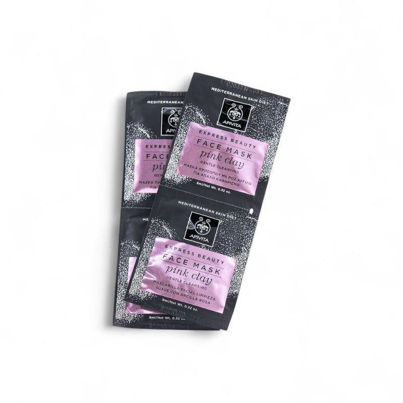 Apivita Express Beauty Face Mask with Pink Clay (Gentle Cleansing) 06401 6x(2x8ml)