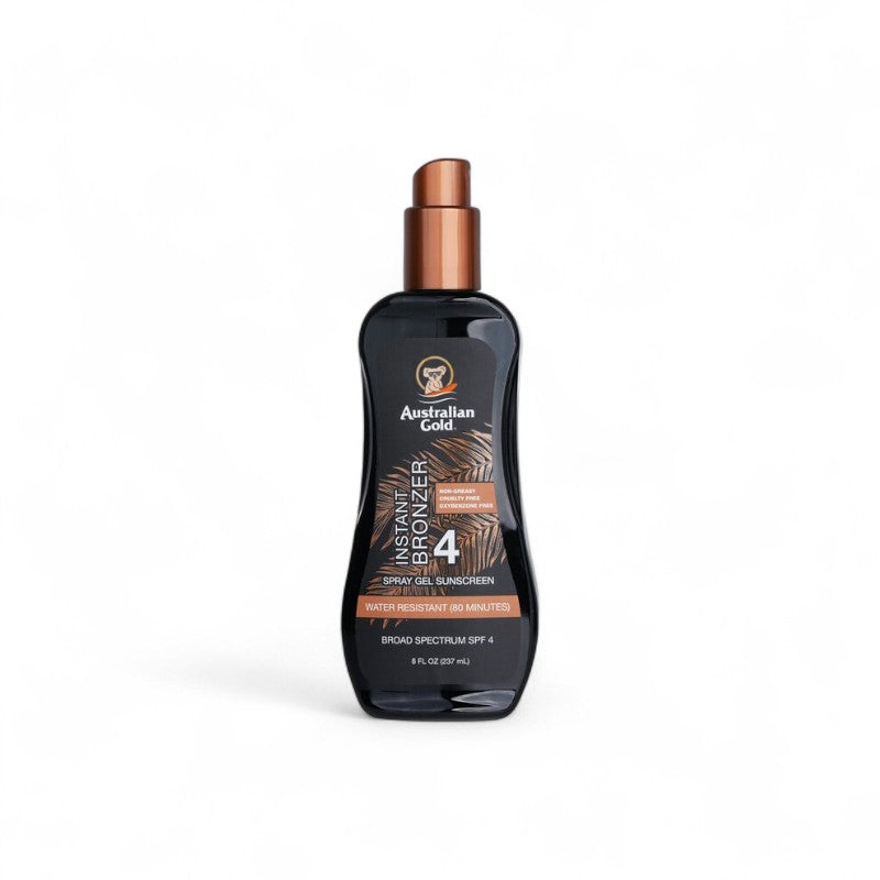 Australian Gold Spray Gel Sunscreen SPF 4 with Instant Bronzer 330661 237ml/8oz