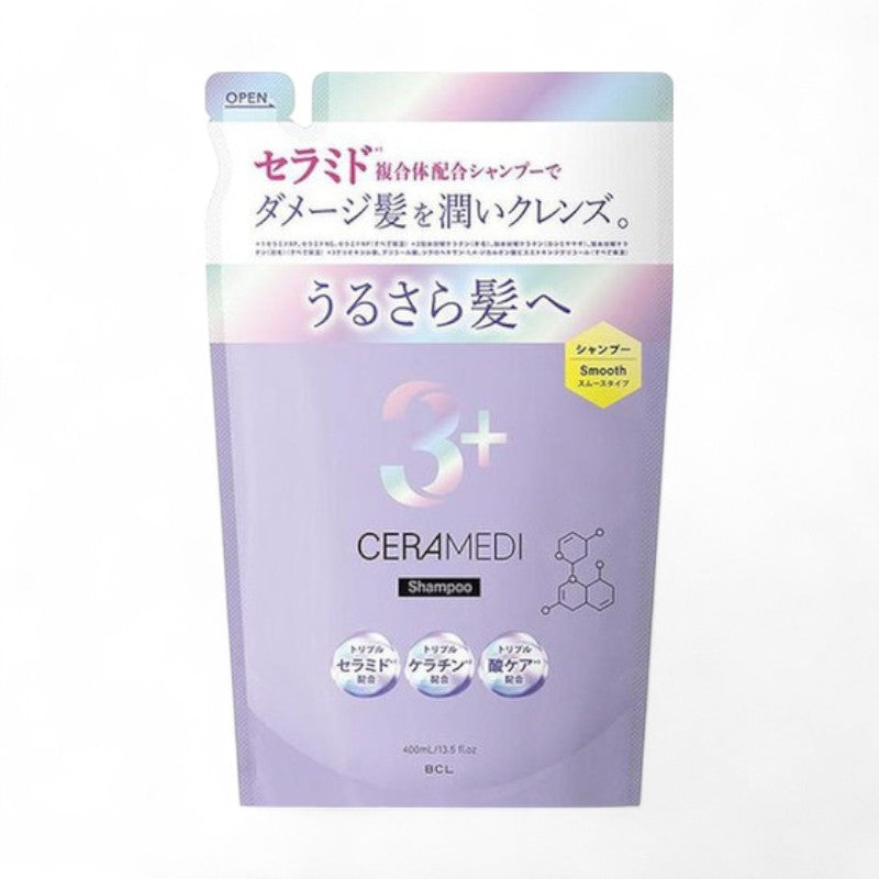 BCL Ceramedi Triple Ceramide Lock &amp; Cleanse Hair Shampoo 400ml Refill