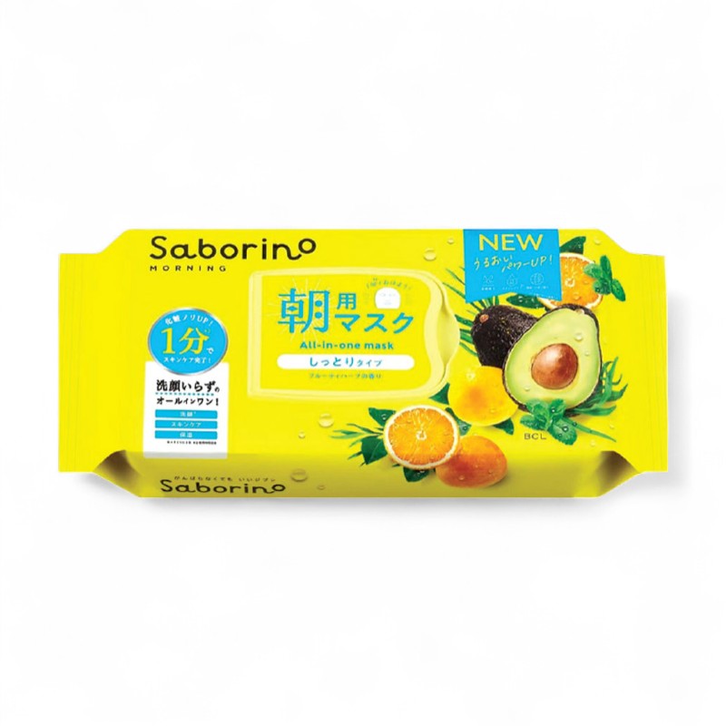 BCL Saborino Morning Alarm Moisty Type Face Mask 32 pcs
