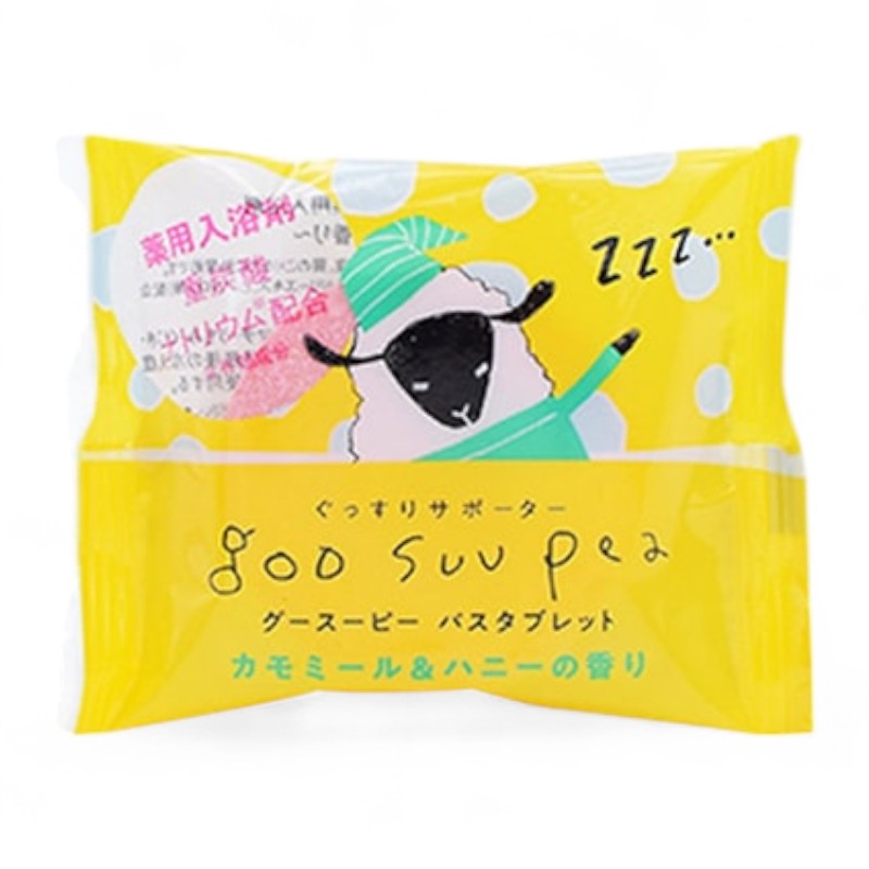 CHARLEY Goo Suu Pea Bicarbonate Bath Tablet Chamomile &amp; Honey - 40g