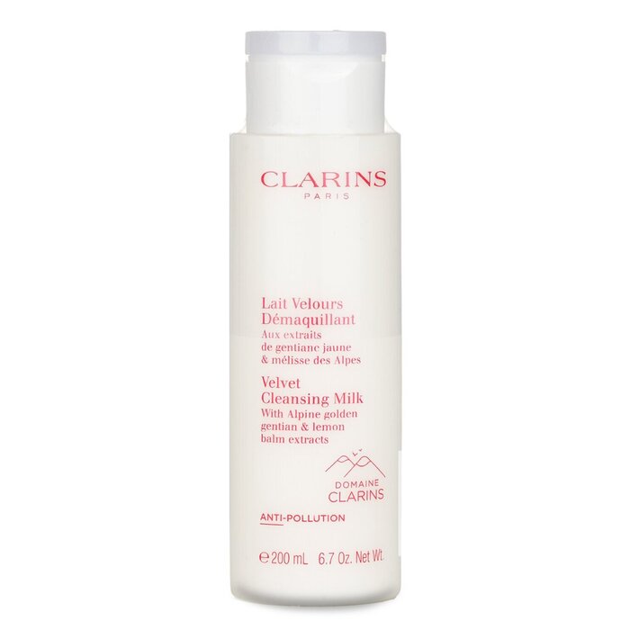 Clarins Velvet Cleansing Milk with Alpine Golden Gentian &amp; Lemon Balm Extracts  200ml/6.7oz (Parallel Import)