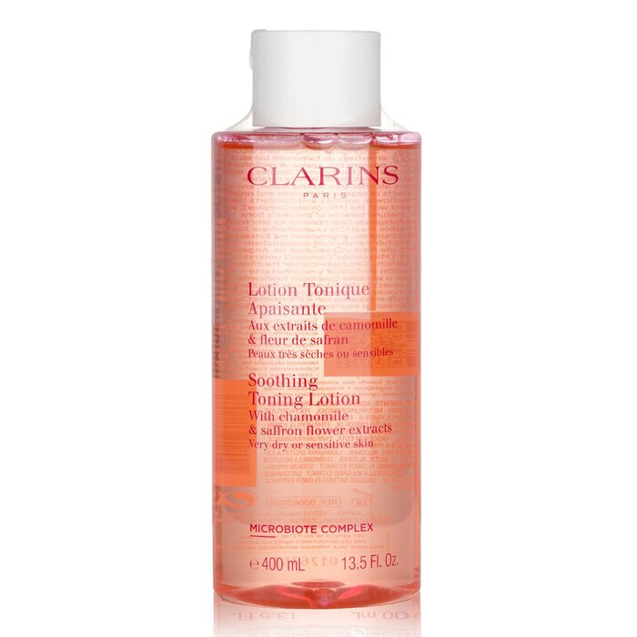 Clarins Soothing Toning Lotion with Chamomile &amp; Saffron Flower Extracts - Very Dry or Sensitive Skin  400ml/13.5oz (Parallel Import)