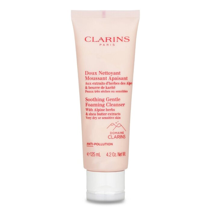 Clarins Soothing Gentle Foaming Cleanser with Alpine Herbs &amp; Shea Butter Extracts - Very Dry or Sensitive Skin  125ml/4.2oz (Parallel Import)