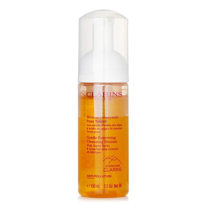 Clarins Gentle Renewing Cleansing Mousse with Alpine Herbs & Tamarind Pulp Extracts  150ml/5.5oz (Parallel Import)