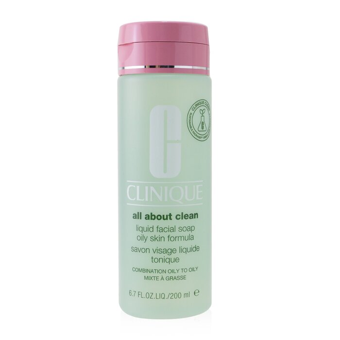 Clinique All About Clean Liquid Facial Soap Oily Skin Formula - Combination Oily to Oily Skin 22768/KTWE 200ml/6.7oz