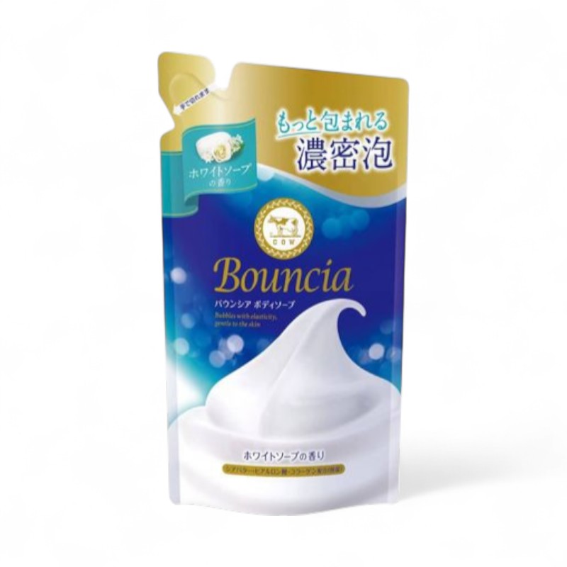 Cow Brand Soap Bouncia White Soap Body Soap 360ml Refill