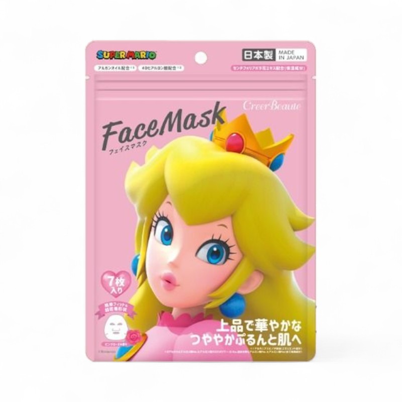 Creer Beaute Super Mario Princess Peach Face Mask 7 pcs