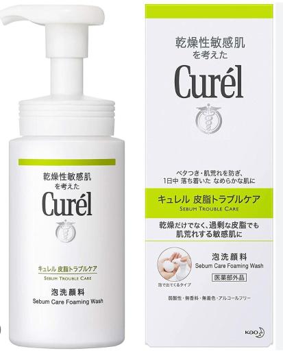 Curel Sebum Trouble Care Foaming Facial Wash  150ml