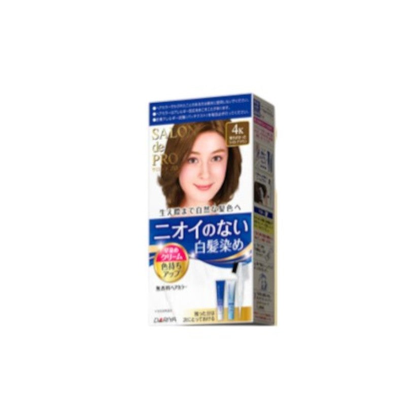 DARIYA Salon De Pro Unscented Gray Hair Quick Color Cream 4K Chestnut Light Brown