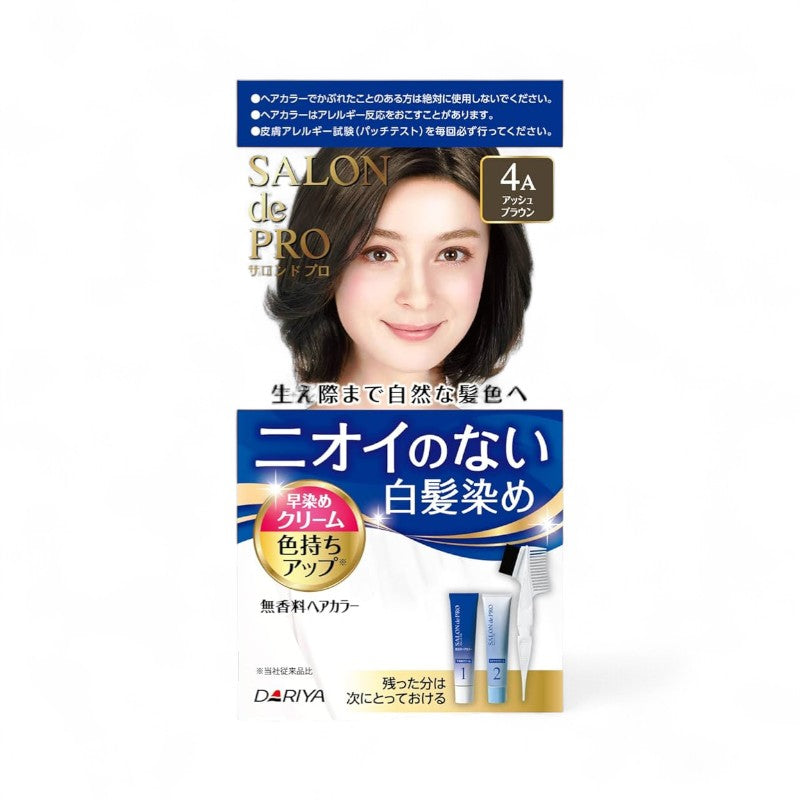 DARIYA Salon De Pro Unscented Gray Hair Quick Color Cream 4A Ash Brown