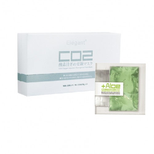Elegant Aloe CO2 Oxygen Injection Resurgence Face Mask 30g x 10Pcs