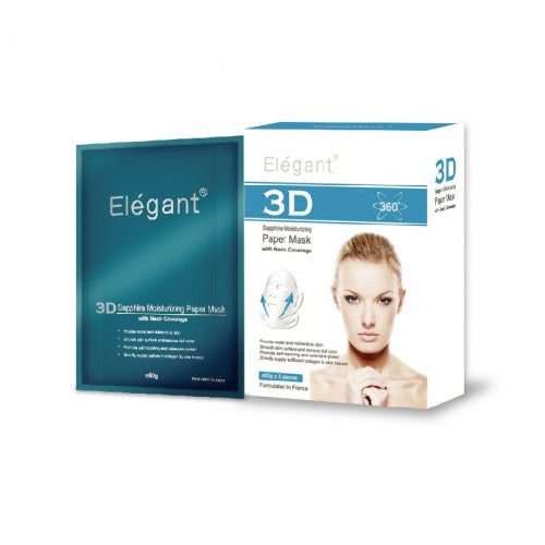 Elegant 3D Sapphire Moisturizing Paper Mask 60g x 5Pcs