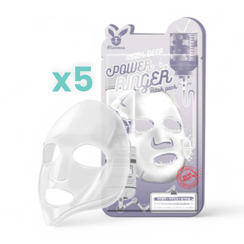 Elizavecca Deep Power Ringer Mask Pack Bundle Set - 10 Types Milk 5pcs