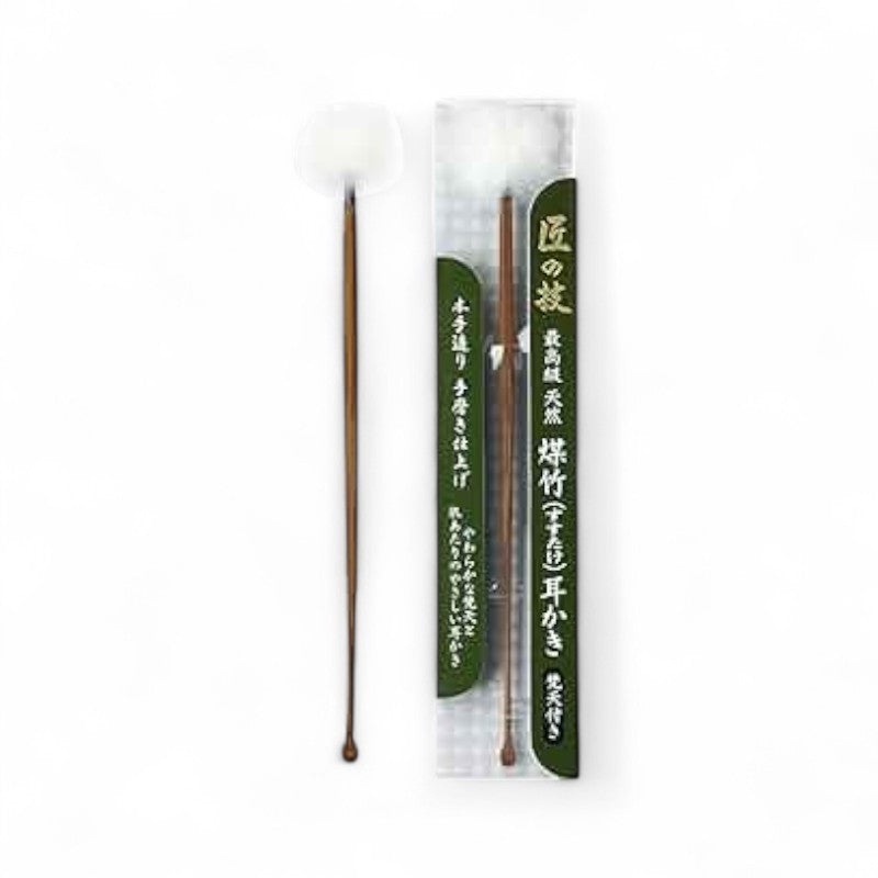 Green Bell Soot Bamboo Ear Pick with Brahma 1 pc