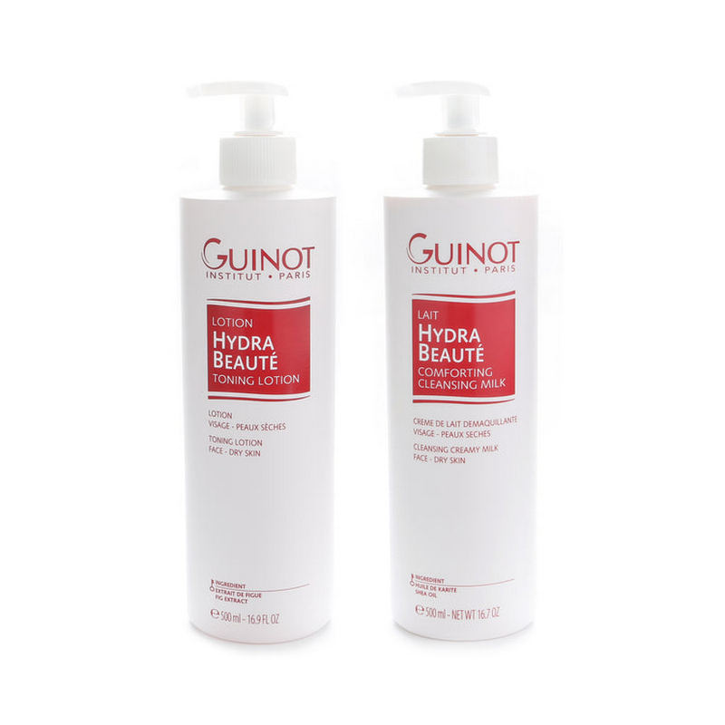 Guinot Cleansing Milk (Dry Skin) 500ml &amp; Toning Lotion (Dry Skin) 500ml