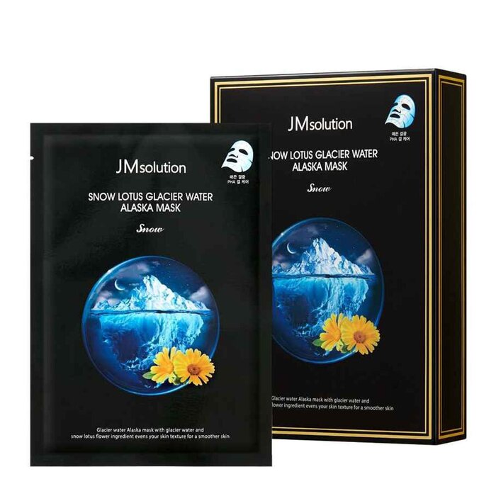 JM Solution SNOW LOTUS GLACIER WATER ALASKA MASK SNOW 10pcs