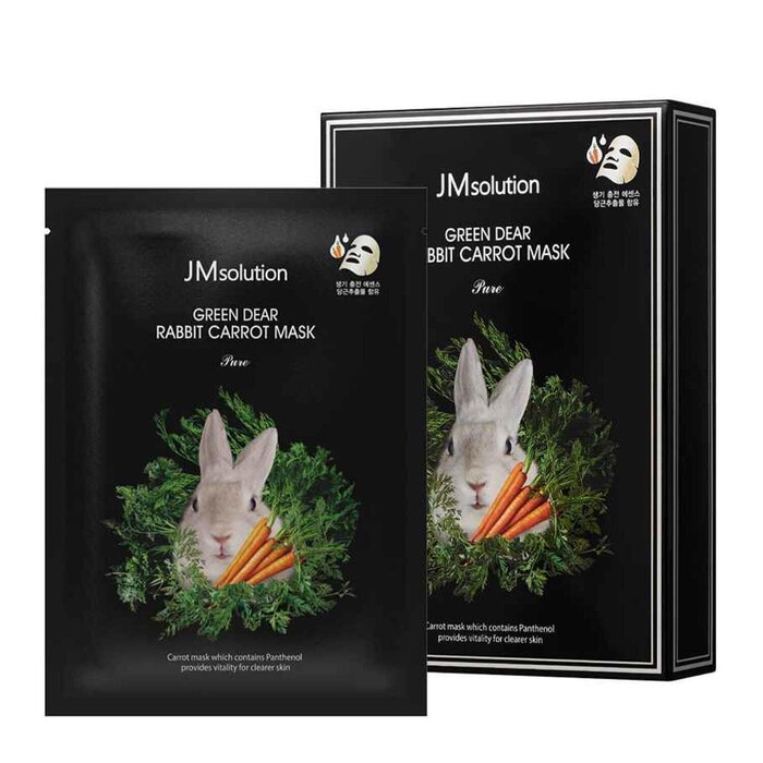 JM Solution Green Dear Rabbit Carrot Mask Pure 10pcs