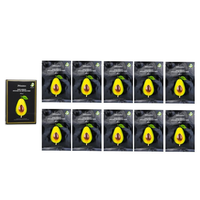 JM Solution Water Luminous Avocado Oil Ampoule Mask 543492 35mlx10pcs