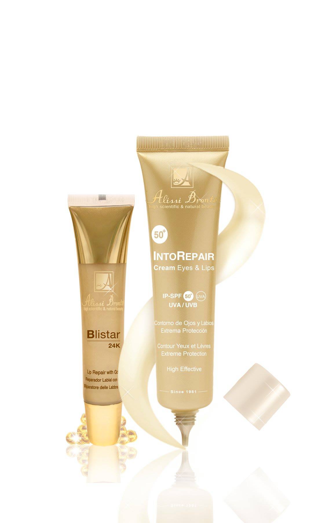 Alissi Bronte INTOREPAIR Cream Eyes &amp; Lips SPF50 30ml + GIFT Blistar 24K 15ml