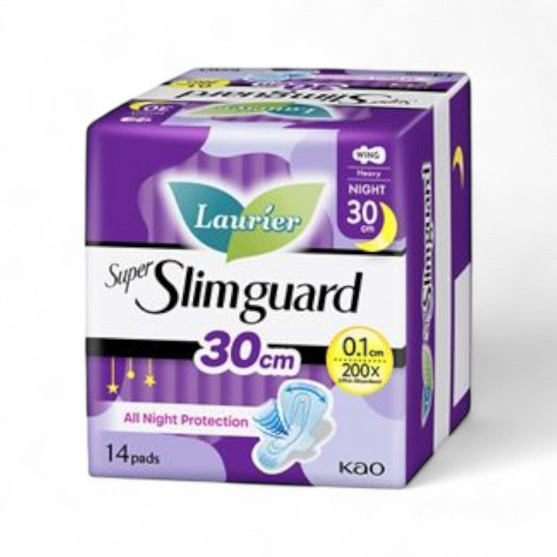 Kao Laurier Slim Guard For Heavy Nights With Wings 30cm Lavender 14 pcs