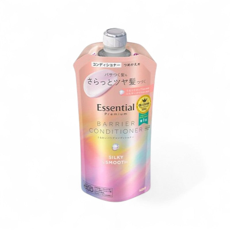 Kao Essential Premium Barrier Silky &amp; Smooth Conditioner 340ml Refill