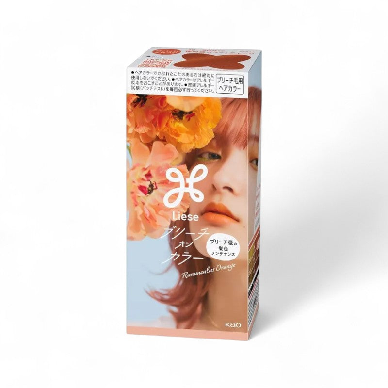 Kao Liese Bleach On Color Bubble Hair Color Kit Ranunculus Orange - 108ml