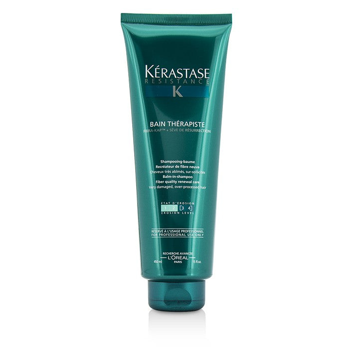 Kerastase Resistance Bain Therapiste Balm-In-Shampoo Fiber Quality Renewal Care (For Very Damaged, Over-Porcessed Hair)   E1486001 450ml/15oz