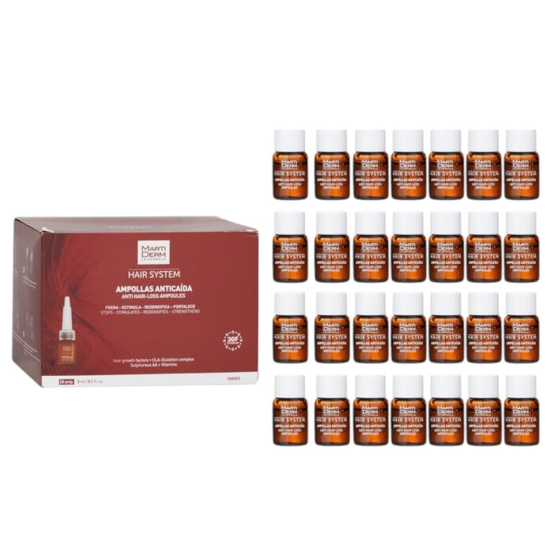 Martiderm Hair System Anti-Hair Lose Ampoules 942087 28 Ampoulesx3ml