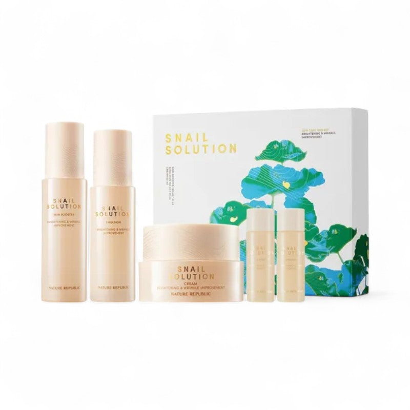 NATURE REPUBLIC Snail Solution Skin Care Trio Set 5 pcs